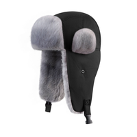 QJ OEM Personnalisé Nouveau Style Bonnet Ushanka Thermique Chaud d'Hiver, Bonnet Trapper Épaissi pour Ski et Activités de Plein Air avec Cache-Oreilles, Bonnet de Cyclisme, Vente en Gros