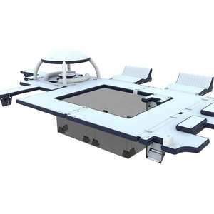 Nền tảng bơm hơi nước hồ thoải mái nổi đảo Inflatable Dock nền tảng Aqua Inflatable kín khí nổi bên boong - Product Image 1