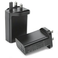 Chargeur mural rapide HNT OEM 60W PD 3.0 avec prise UK, 5 ports (3C2A), adaptateur secteur USB C multi-prises pour iPhone, iPad, Samsung, ordinateur portable