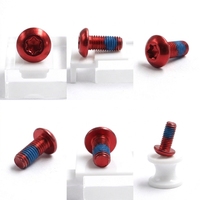 Vis de verrouillage fileté anti-déchirure à tête cylindrique Torx Nylok, plaquée zinc rouge, normes ISO14583 DIN7985
