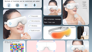 Masajeador de Ojos de vibración de presión de aire inalámbrico 3D de alta calidad plegable para el autocuidado bienestar música de compresión caliente - Product Image 2