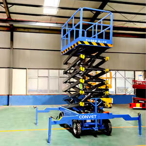 Plataforma Elevadora Móvil de Tijera Hidráulica Pequeña, Autopropulsada, con Batería, para Trabajos Aéreos - Product Image 4