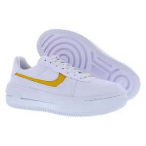 Zapatillas Nike AF1 Platm para Mujer, Color Blanco, Amarillo Ocre, Talla 7, Auténticas, Recursos Educativos - Product Image 4