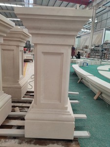Columna Conmemorativa Moderna de Piedra Caliza Sólida, Pilar de Piedra Caliza Natural Beige <span class=keywords><strong>Fontainebleau</strong></span> para Templos y Santuarios al Aire Libre - Product Image 2