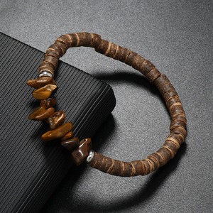 Bracelet d'été unisexe de bohême fait à la main noix de coco perles de pierre naturelle Vintage bois <span class=keywords><strong>Rasta</strong></span> bijoux accessoire de Offre Spéciale - Product Image 4