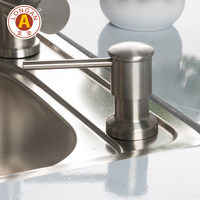 Distributeur de savon en acier inoxydable 304 en gros, pompe de comptoir pour détergent liquide, idéal pour évier de cuisine et salle de bain
