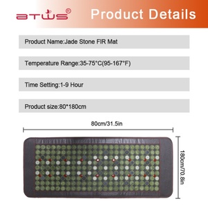 Tapis chauffant infrarouge en améthyste de qualité supérieure Btws, tapis chauffant ultime pour la relaxation du corps - Product Image 3