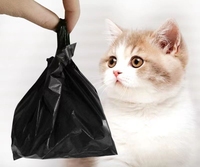 Sacs à déchets pour animaux de compagnie en PE noir, vente en gros d'usine, sacs à couches pour bébés en plastique imprimés sur mesure avec parfum et fermeture facile