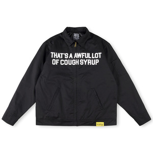 Sweat à capuche zippé pour <span class=keywords><strong>homme</strong></span> de qualité supérieure, 100 % coton, épais, style <span class=keywords><strong>streetwear</strong></span>, <span class=keywords><strong>marque</strong></span> THAT'S a AWFUL LOT of COUGH SYRUP - Product Image 1