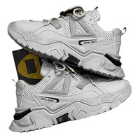 Chaussures de sport décontractées d'été pour hommes, tendance et très vendues, en maille, pour jeunes, de marque, noires, style 'Dad Shoes', couleur unie, rehaussantes