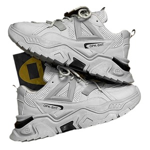 Scarpe Sportive Casual Estive da Uomo di Tendenza, Scarpe da Corsa in Mesh per Ragazzi, Scarpe da Papà Nere di Marca, Colore Unico con Rialzo - Product Image 5