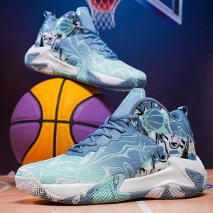 Zapatillas de baloncesto de gran tamaño para deportes prácticos, zapatillas de running para hombre y jóvenes, antideslizantes, resistentes a la fricción, con amortiguación. - Product Image 1