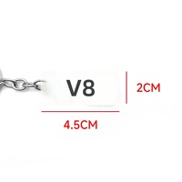 Porte-clés/Charme personnalisé créatif en alliage de zinc VK-YSK pour clés de voiture V8 - Vente en gros disponible