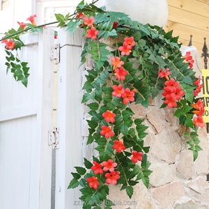 Mur de fleurs artificielles en forme de trompette pour toile de fond photo, décoration de mariage, fête, cour et aménagement paysager - Product Image 2