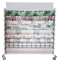 Étagère de présentation pour nappes, sur pied, taille personnalisée pour les magasins de détail, présentoir pour nappes double face
