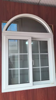 Ventanas de PVC de Alta Calidad NFRC AS2047 CE TOMA, Ventanas Corredizas de Doble Acristalamiento UPVC, Ventanas Abatibles, Ventana Arqueada UPVC