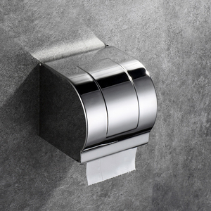 Boîte de <span class=keywords><strong>rangement</strong></span> en acier inoxydable et métal de style moderne porte-rouleau de <span class=keywords><strong>papier</strong></span> hygiénique avec <span class=keywords><strong>rangement</strong></span> - Product Image 6