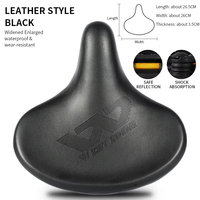 Selle de vélo confortable large doux élargir épaissir coussin vtt Touring selle de vélo confortable doux siège de cyclisme