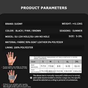<span class=keywords><strong>Gants</strong></span> de <span class=keywords><strong>moto</strong></span> en <span class=keywords><strong>cuir</strong></span> pour <span class=keywords><strong>homme</strong></span> Suomy, demi-doigts, pour sports de plein air, cyclisme, course estivale, respirants - Product Image 5