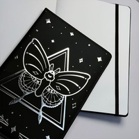 Carnet en cuir PU souple, couverture synthétique imperméable, papier à points, format A6 portable, style pochette pour étudiant, planificateur quotidien