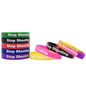 สร้อยข้อมือซิลิโคนพิมพ์12mm สายรัดข้อมือซิลิโคนแบบเรียบกำหนดเอง - Product Image 3