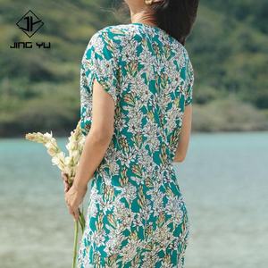 Vestidos Hawaianos Casuales para Mujer, Personalizados, con Menos Arrugas, de Rayón de 130 g/m², Material de Poliéster y Elastano, y Material de Punto Jersey - Product Image 6