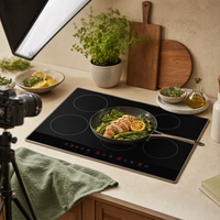 Carte de commande PCBA 6 brûleurs pour cuisinière professionnelle, avec bornes à ressort vertes, détection multi-températures, protection contre la cuisson à sec et la surchauffe, pour cuisinière commerciale SKD