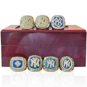 New York Yankees Hoge Kwaliteit Mode Ringen 7 Honkbal Kampioenschap Edelsteen Ringen Per Set Belangrijkste Materiaal Legering - Product Image 2