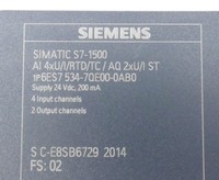 Módulo de Entrada/Salida Analógica S7-1500 6ES7534-7QE00-0AB0 FS02 - Original, Nuevo