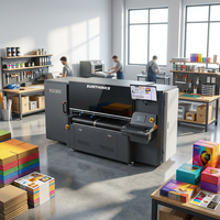 Printer Flatbed Single Pass Kecepatan Tinggi HP A3 Printhead untuk Kotak Karton Lebar Cetak 600mm