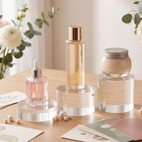 Support de présentation de bijoux et de parfums classique écologique, bloc acrylique solide en forme de cube