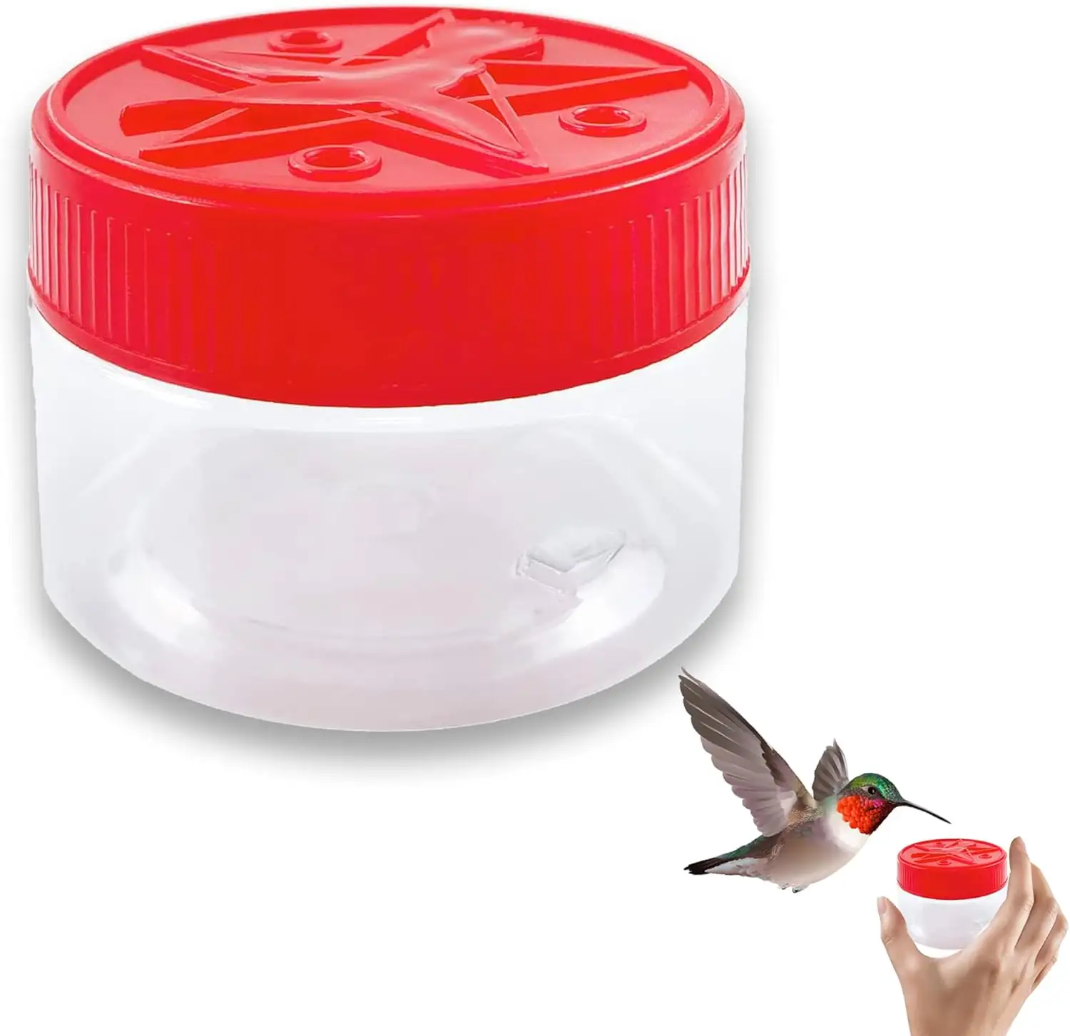 Mangiatoia per colibrì da giardino porta Dispenser per semi Pentastar contenitore per alimenti per uccelli mangiatoia per animali domestici