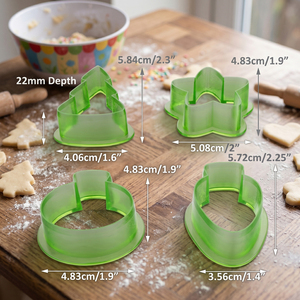 Lot de 4 <span class=keywords><strong>mini</strong></span> emporte-pièces et moules à biscuits de Noël pour fondant et glaçage royal - Product Image 3