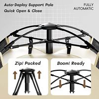 Tente de camping d'été pour animaux de compagnie, portable, pliable rapidement et automatiquement, tipi pour chats d'intérieur et petits chiens avec clôture ventilée