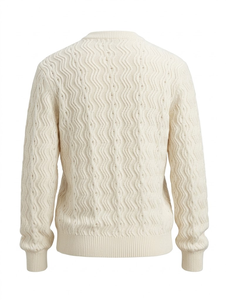 <b>Women's</b> Solid 50% Viscose 27% Nylon 23% Polyester Crew Neck Lantern Sleeve Pullover Computer <b>Knit</b> <b>Sweater</b> Winter OEM ODM 6.75LBS - Product Image 3