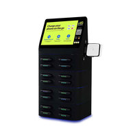 Estación de Carga Móvil para Negocios con 16 Ranuras y 8000mAh, Gabinete POS de Alquiler con Funciones Inteligentes de Carga Rápida, Máquina Expendedora de Power Bank