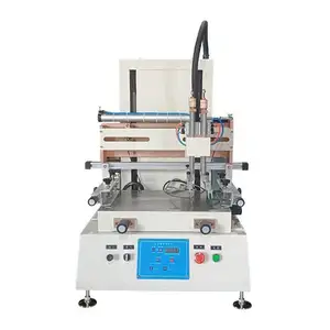 Petite machine de sérigraphie semi-automatique électrique de haute précision pour gel d'ilica, boutons en plastique, PET, verre