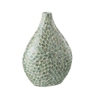 Jarrón de Nácar de Alta Calidad, Jarrón Decorativo con Incrustaciones de Conchas Marinas, Jarrón Floral de Capiz, Adornos Decorativos de Mosaico para el Hogar y Hoteles - Product Image 1