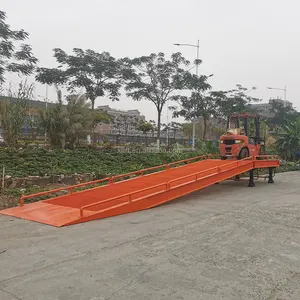 30ton wadah Ramp lipat, Dock gudang dapat disesuaikan tugas berat jembatan muatan seluler