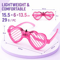 Lunettes LED Cœur Lumineuses Personnalisables – Plastique Durable – Fournisseur d'Usine – Idéales pour Événements de Marque et Promotions