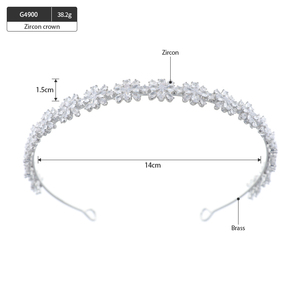 Serre-tête de luxe pour mariage, diadème de mariée, couronne de princesse, diadème de concours, couronne de Quinceañera, accessoires de banquet en zirconium - Product Image 6
