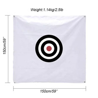 Objetivo de Golf Plegable Portátil de 5' x 5', Tela de Práctica para Interiores/Exteriores, Ayuda de Entrenamiento para Campo de Práctica