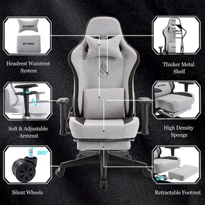 Silla ergonómica para juegos de tela personalizada, cojín de espuma de alta <span class=keywords><strong>destiny</strong></span>, reposabrazos 3D para el hogar - Product Image 4