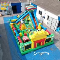 WODI - Castillo Inflable de PVC de Grado Comercial de 0,55 mm, Castillo Inflable con Tobogán, Barco Pirata Inflable, Actividad para Carnaval Escolar Acuático