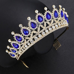 ใหม่ sapphire tiara เจ้าสาว crown big amazing มงกุฎแต่<span class=keywords><strong>ง</strong></span><span class=keywords><strong>ง</strong></span>านเจ้าสาว tiaras - Product Image 2