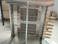 Machine de gril à gaz gpl en acier inoxydable, 2 brûleurs, Machine commerciale verticale Shawarma Doner Kebab