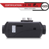 M-PULL Chauffage d'appoint diesel 12V/24V 5KW/8KW avec télécommande noire ACURA/ Compatible avec un an de garantie 8.2KG