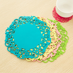 Cuisine résistant à la chaleur plats <span class=keywords><strong>de</strong></span> casserole porte-casseroles personnalisé Silicone dentelle en relief napperons <span class=keywords><strong>de</strong></span> <span class=keywords><strong>table</strong></span> <span class=keywords><strong>plat</strong></span> napperons - Product Image 4