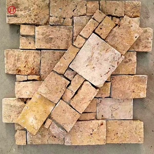 Dalles de <span class=keywords><strong>pavé</strong></span> en pierre calcaire pour extérieur, <span class=keywords><strong>pavé</strong></span> en pierre calcaire <span class=keywords><strong>gris</strong></span> poli, revêtement mural en pierre calcaire, travertin - Product Image 4