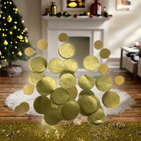 Confettis dorés pour canon de fête, accessoires de décoration pour célébrations de mariage et anniversaires, comme accessoires de ballons.